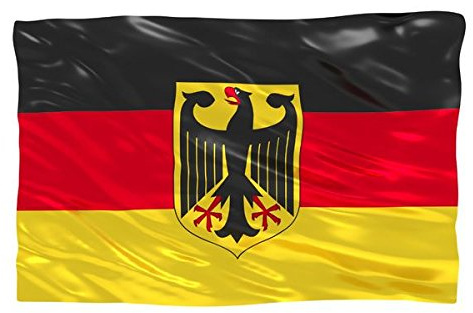 Drapeaux de l'aricona - drapeau de l'Allemagne avec aigle fédéral, 2 oeillets métalliques intégrés, résistants aux intempéries - drapeau national allemand 90 x 150 cm