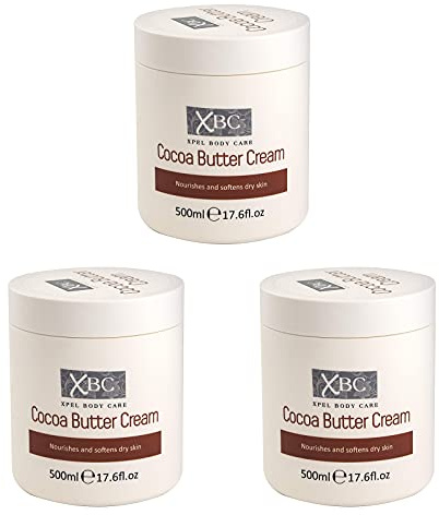 XBC Moisturizing Cream Cocoa Butter 500ml - Pack of 3