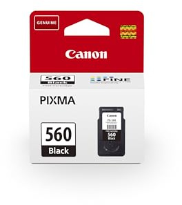 Canon PG-560, Cartucho de Tinta Original Negro, Cartucho de Tinta Independiente, Impresión de Calidad, Embalaje Sostenible, Compatible con Impresoras de Inyección de Tinta PIXMA