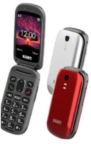 SAIET - Cellulare per Senior Facile da Usare FOCUS - Telefono per Anziani Tasti e Caratteri Grandi - con Audio Amplificato - Argento