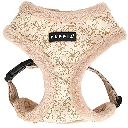Puppia Hundegeschirr für kleine und mittelgroße Hunde - Hepatica Harness A - verstellbar und komfortabel Beige L
