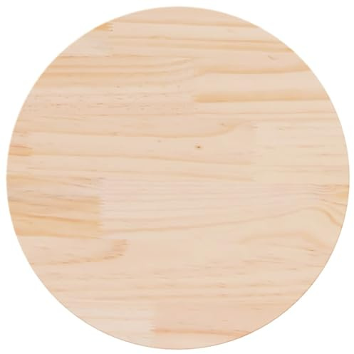 vidaXL Tischplatte Massivholzplatte Holzplatte Ersatztischplatte Holz Platte für Esstisch Couchtisch Gartentisch Ø70x2,5cm Massivholz Kiefer