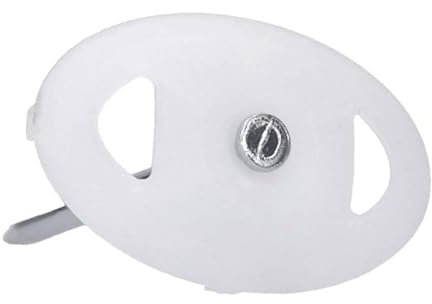 100 Stück Nagelscheiben Ø 3x50 mm mit Montagenagel Stahl oval Weiß