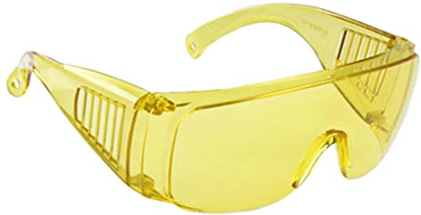 Jojomis Gafas de seguridad para taller, a prueba de polvo, protección de ojos, color amarillo, 15 x 6 cm