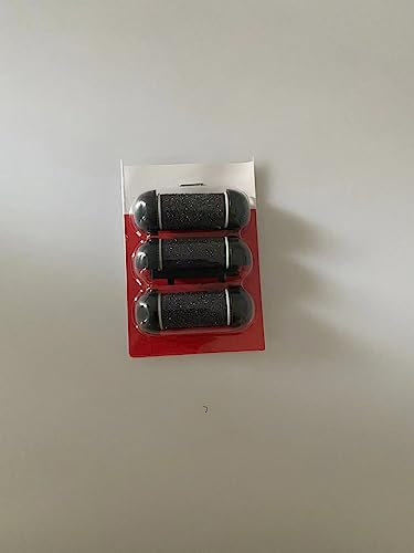 3 Different Replacement Roller Head for Ratukall Electric Foot File，Hard Skin Remover Foot,Refill Rollers Pedicure Tools Kits for Feet Callus Shaver for Cracked Heels and Dead Skin (Black)
