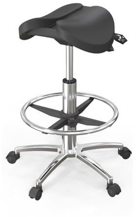 BZJPRFC Ergonomischer Sattelstuhl, Sattelhocker, Rollender Sattelhocker Mit Rollen, Verstellbarer Hydraulischer Hocker Mit Rollen, Geeignet for Büros Und Make-up-Studios