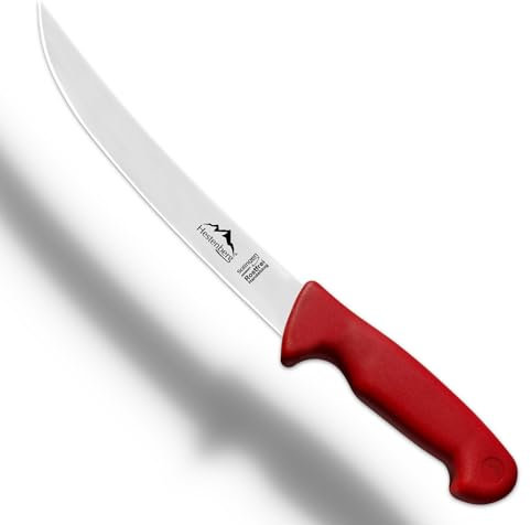 HESTENBERG Solingen Germany Zerlegemesser in Rot, geeignet als Metzgermesser, Schlachtmesser & Fleischmesser (8)