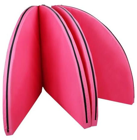 Rosa Pole Dance Crash Matte dick 3 cm 5 cm 10 cm, 1 m 1,2 m 1,5 m 1,7 m 1,9 m große runde faltbare Pole Dance Fallsicherheitspolsterung Schutzmatte, Yoga-Übungsmatten-Kissen