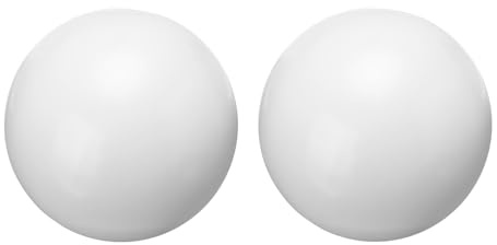 QUARKZMAN 2 Pièces Boule de Décoration de Jardin Réfléchissante en Acier Inoxydable sans Soudure, Boule Creuse de 3,5 Pouces (90mm), Boule de Décoration pour Jardin Et Maison, Blanc Lumineux