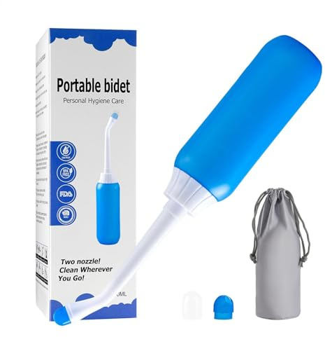 Bidet portable - 400 ml - Bidet portable - Pulvérisateur de bidet léger - Doux pour la peau - Pour femme - Pulvérisateur de bidet de toilette, produits de soins personnels, rinçage