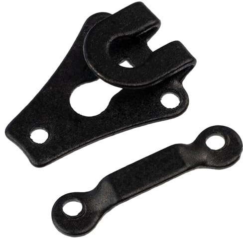 AERZETIX - Juego de 10 Cierres de gancho invisibles para pantalones faldas trajes manualidades textiles - color negro - en metal