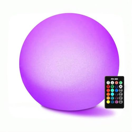 Mr.Go 10 Solarlampen für Außen LED Lampe Kugel mit Erdspieß, Wasserdicht Solarleuchten Jardin Leuchtkugel Dekorative Nachtlicht, 16 Rgb Farben, Dimmbare Helligkeit, Farbwechsel, Fernbedienung