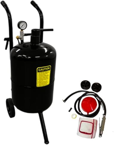 Sandblaster 20 Gallon Heavy Duty Shot Grit Equipped with New Sandblast Gun 76 litres