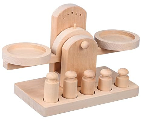 HOODANCOS Holzwaage Lernspielzeug Mit Hebelwirkung Und Rechenfunktion Für Kinder Zur Der Kognitiven Entwicklung Im Montessori Mathematikunterricht