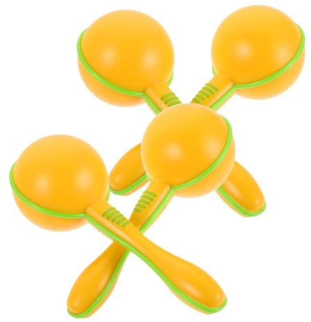 ERINGOGO 4 Pz Maracas Musicali Strumento A Percussione Maracas Musicali Noisemaker Strumento A Percussione Noisemaker
