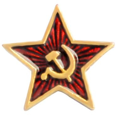 MALUGOGO Broche de Aleación Comunista Estrella de Cinco Puntas y Martillo y Hoz, Set de 4 Piezas, Alfiler de Pecho para Mujer, Accesorio Decorativo para Ropa y Sombreros