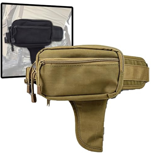 LZAQHMT Riñonera Táctica EDC con Funda Oculta – Bolsa De Almacenamiento Portátil para Cinturón Ideal para CS, Caza, Camping Y Running Compatible con MOLLE(CB)