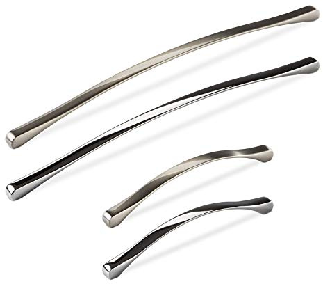 SOTECH Möbelgriff Sila BA 320 mm Chrom glänzend | SCHÜCO ALU COMPETENCE Schubladengriff Küchengriff Design trifft auf Funktion