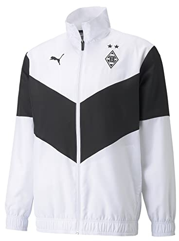 PUMA Herren BMG Prematch Fußballjacke LWhite Black