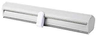 Magnetic Cling Film Storage Organiser Box, Kitchen Storage Cling Film Holder and Cutter Sealing Food Wrap Film Cutting Dispenser Cling Film Dispenser for Cupboard Door Kitchen Tool (Gray)