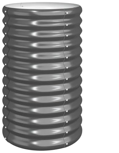 vidaXL Pflanzkübel Blumenkübel Hochbeet Blumenkasten Pflanzgefäß Pflanzkasten Blumentopf Garten Verzinkter Stahl 40x40x68cm Anthrazit