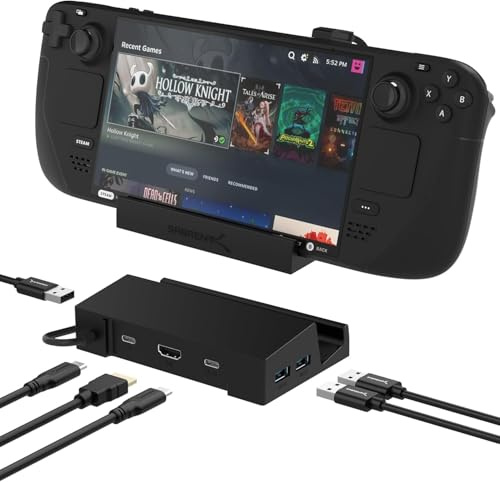 SABRENT Steam Deck Dock, 6-in-1 with HDMI 4K@60Hz, USB-C 95W PD 3.0 Fast Charging, Triple USB hub 3.2, 1 USB C Port Steam Deck & Rog Ally Dock (DS-SD6P)