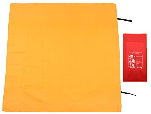 Manta Ignífuga De Emergencia Naranja, Manta Ignífuga De Seguridad Ignífuga De Supresión Para Hotel 1.5x1.5m Supresión De Almacén Retardante De Llama Silicona Fibra De Vidrio Protección De Seguridad