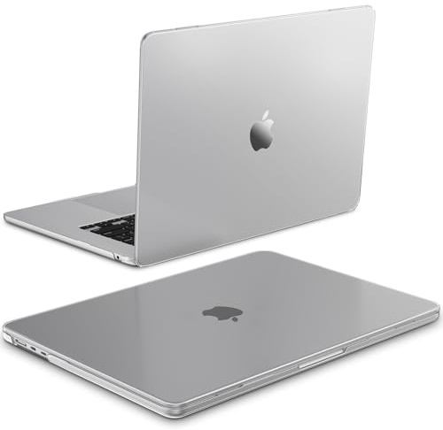 Fintie Hülle Kompatibel mit MacBook Air 15 Zoll M5 M4 M3 M2 (2026-2023) | A3448 A3241 A3114 A2941 [100% Entspricht der Offiziellen Farbe] Premium Ultradünne Matte Hartschale Schutzhülle, Transparent