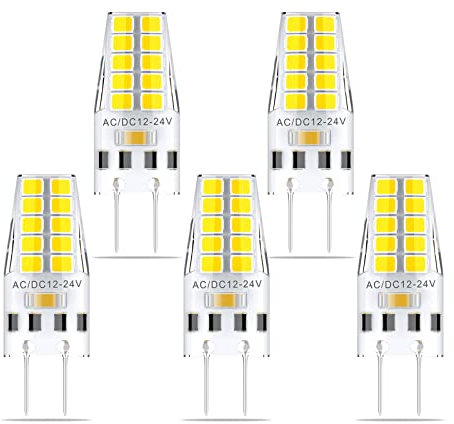 GY6.35 LED Lampen 3W, AC/DC 12-24V Dimmbar G6.35 LED 300LM, 5er Pack (Color : Cool White 6000K)
