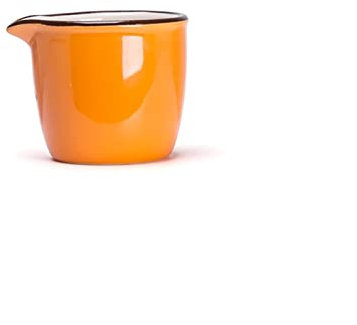 LSSEDA Creamer Jug,Churn Jug,Mini Ceramic Milk Jug Household Kitchen Sauce Jar Restaurant Coffee Suitable for Dining Table Dessert Shop Cafe Milk(Color:Red Cup) (Color : Orange Cup)