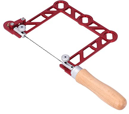 Mini Hand Laubsäge Metall Holz Säge Aus Aluminiumlegierung Und Holzgriff Für Schmuck, Holzbearbeitung Mit Ergonomischem Griff Für Handwerks, Rot (4 Zoll)