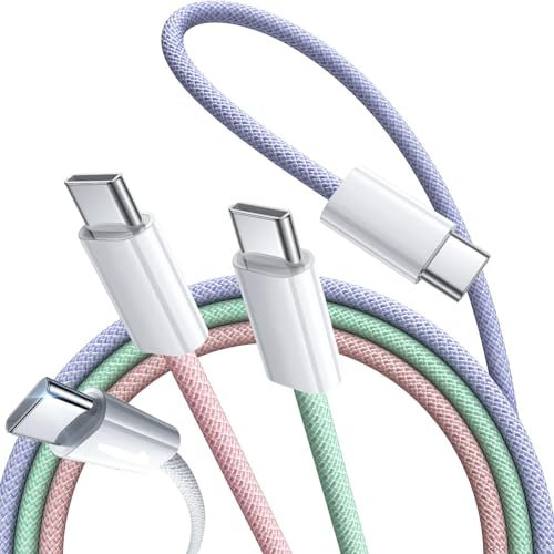 4Pack Pixel 10 9 Pro Charger Cable, C Chargers Cord Fast Charging for Google Pixel 9a Fold 8 8a 8Pro 7 7a, C to C Android Cord for Samsung Galaxy S25 S24 USB-C Cable, iPhone 16e 16 17 Pro Max USBC 1m