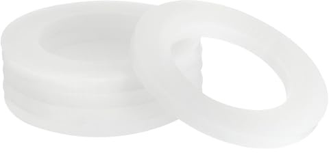 sourcing map Silicone Gasket, 40mm OD 25mm ID 3mm Width VMQ Seal Rings Washer for Shower Head Water Hose Faucet Plumbing Pipeline, White 5Pcs