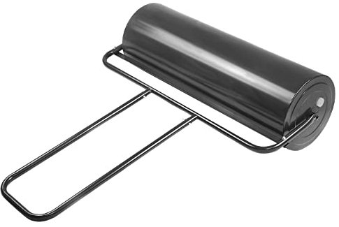 GYMAX Rullo da Giardino, Rullo Compressore a Mano per Prato in Acciaio, Rullo Giardino Prato Lunghezza 90 cm capacità di Riempimento di 63L (Nero)