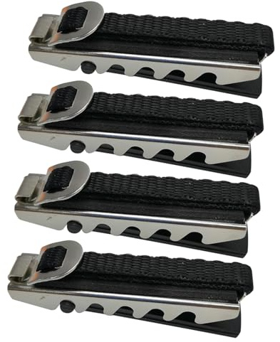 Gitarren Capo 4 Stück-pack aus Eisen und Gewebe, Schwarz | Tragbar und Verschleißfest, zum Stimmen der Tonhöhe, für Akustikgitarre, E-gitarre und Ukulele