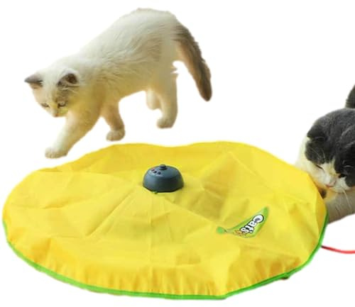 Eteslot Interaktives Katzenspielzeug Elektrisch, Pfotenjagd Katzenspielzeug, Spielmatte Katze, Katzenmatte Spielzeug Automatisches Katzenspielzeug Indoor