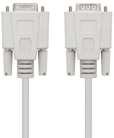 Blendend Câble série Null Modem avec connecteurs DB9, mâle vers femelle, longueur de 1,8 m, idéal pour les configurations de transfert de données entre appareils.