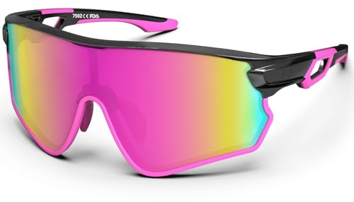 BEACOOL Polarized Cycling Sunglasses for Men Women Sports Glasses Baseball Cycling Fishing Running Golf UV400 Protection TAC Glasses | Shatterproof TAC lens, TR90 frame, anti-slip nose & temple tips, hard case, for cycling, running, fishing, golf