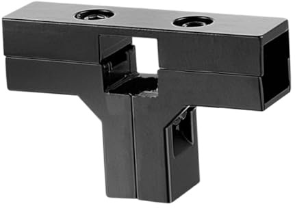 predolo Connecteur de Serrage pour Tube Carré 1 X 1 avec Boulons Inclus pour L'installation Du Stand, Black T Shape