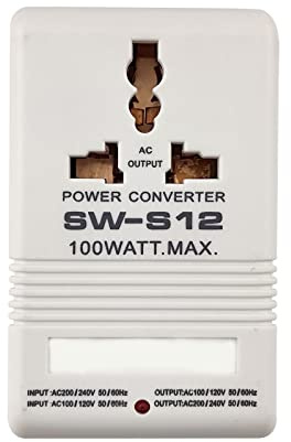 EU Spannungswandler 110V auf 230V, 100W Reiseadapter Weltweit Transformator 110V/120V bis 220V/240V, Reise Gadgets Anwendbare elektrische Geräte für USA Japan Thailand Mexiko China Verschiedene Länder