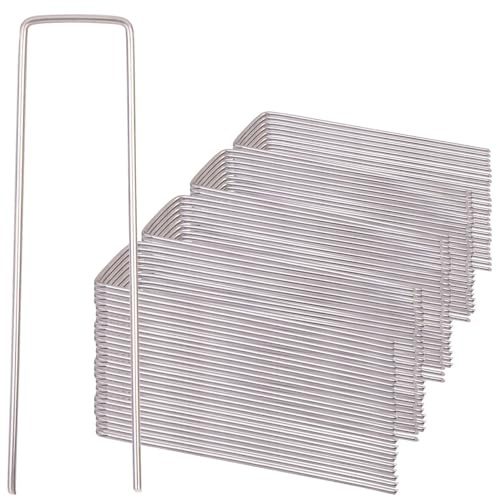 Royal Gardineer Erdanker: 100er-Set Bodenanker aus legiertem, rostfreiem Edelstahl, 15 cm lang (Erdnagel aus Edelstahl, Abdeckplanen-Befestigungen, Plane)