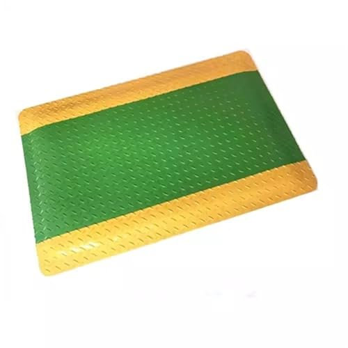LUMSGN Industrielle Anti-Ermüdungs-Bodenmatte, ergonomische Arbeitsplatzmatte, strapazierfähiger Diamantschwamm, B 70 cm, Grün, 70 x 120 cm