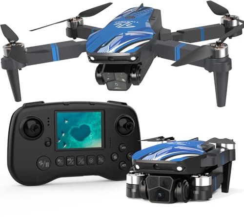 TTROARDS TT19LCD Drohne mit 4k Kamera für Erwachsene, FPV Drohne mit 2.8in LCD Bildschirm Berufstätige, Brushless Motor, 270°Hindernisvermeidung Höhenhaltung 3D Flip 5G RC Mini Quadcopter für Anfänger