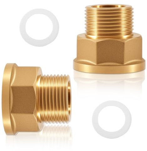 2 pezzi di prolunga di riduzione 3/4 esterno x 1 interno in ottone, riduttore da 1 pollice a 3/4 pollici