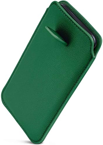 ONEFLOW Liberty Case für Motorola Edge 60 Fusion Handy Einsteckhülle mit Rückzugfunktion, PU Leder Handytasche, Schutzhülle mit Lasche, Sleeve Etui Hülle zum Einstecken, Grün