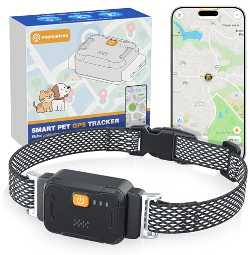 Jewyow Smart Dog Tracker, recinto virtuale e promemoria bidirezionali, tracker di attività intelligente con tracciamento GPS in tempo reale, monitoraggio satellitare live da 4 g, adatto a tutti i cani