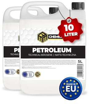 MRM Chemicals – Petroleum 2 x 5L – Hochreiner Brennstoff für Öllampen, Petroleumlampen, Laternen, Fackeln & Camping – Lampenöl gerucharm – Made in EU