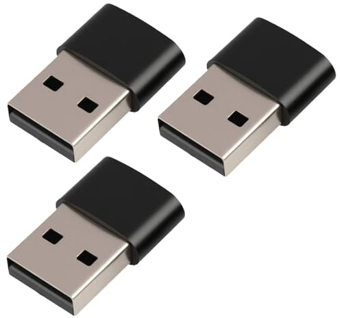 3 Pack Adaptador USB C Hembra a USB Macho, Convertidor Tipo C a USB 2.0, Carga Rápida 3A y Transferencia de Datos, Compatible con iPhone 16 15 14 13 Pro MAX, MacBook, Samsung, Huawei, Xiaomi