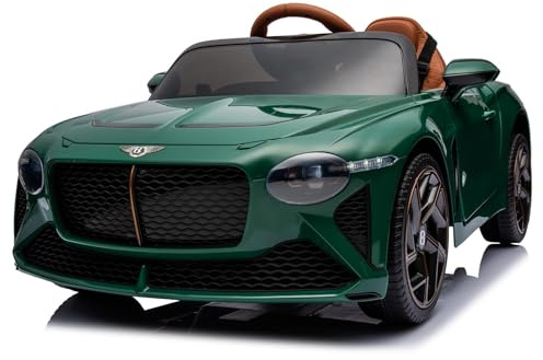 Quad Électrique Enfant 12V-Bentley avec Portes Hydrauliques & Télécommande,Quad Véhicule de Sport électrique Enfant avec 3 Vitesses,Voitures Décapotables Électriques pour Enfants 3-8 Ans,Vert