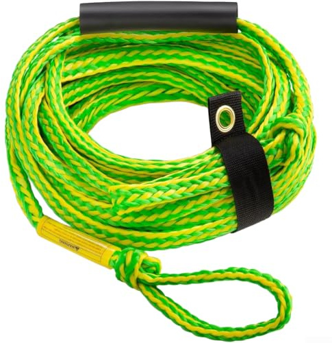 Heavy Duty Water Ski Rope with Handle for Tubing and Wakeboarding, PVC Tow Rope for Inflatable Tubes, UV Resistant Floating Line for Lake Sports(B)